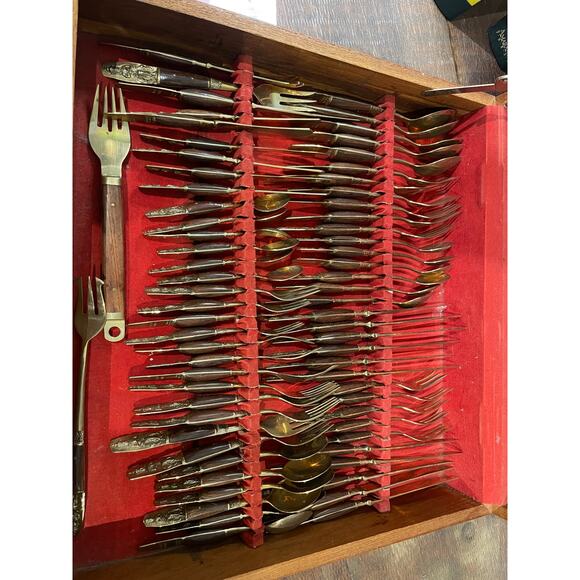 Bronze & Wooden Flatware